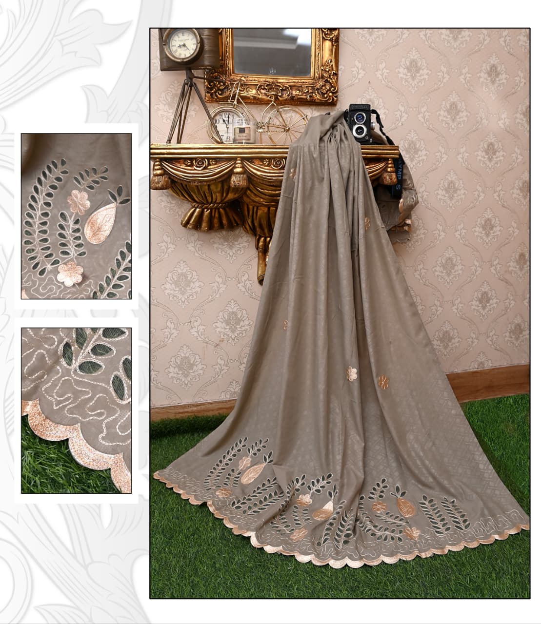 Premium Swiss- Laser cut work Shawl for Women